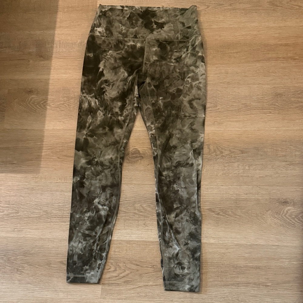 lululemon athletica Green Tie-Dye Leggings